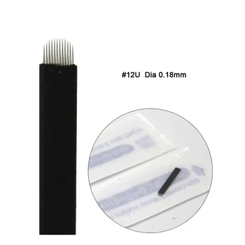 Labai Plonas 0.18 0.16 mm mm Nano geležtės microblading tatuiruotė adatos vadovas pen adata su exp data, PARTIJOS NR.Nuolatinė agujas
