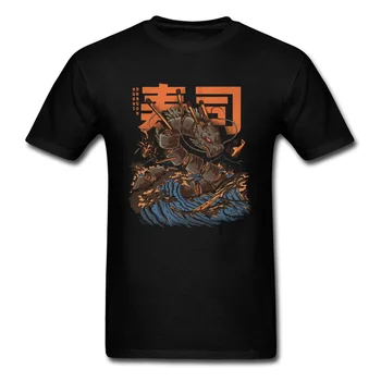 Labai Suši Dragon marškinėliai Vyrams Marškinėliai Šeimos Marškinėlius Kūrybinis Dizainas Drabužių Vasaros/Rudens Medvilnės Viršūnes Tees Japonija Stilius