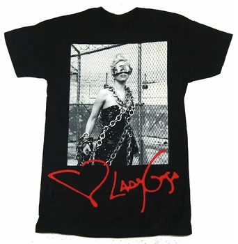 Lady Gaga Cigarečių, Kaukė Ips Black Marškinėliai Naujas Merch Aukštos Kokybės Marškinėliai