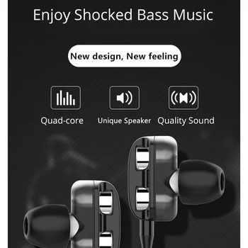 Laidinio Ausines Muzika-laisvų Rankų įranga 6D Stereo Didelis Bass Muzikos žaidimas Stereo Ausines In-Ear Sporto Ausines Huawei 