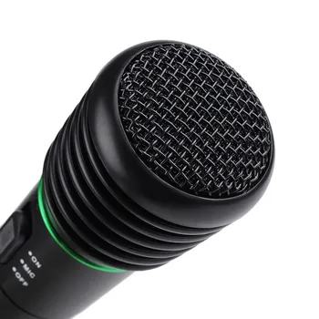 Laidinio Belaidžio 2in1 Handheld Microphone Mic Imtuvo Sistema Undirectional Šalies mikrofonas atmosfera rekvizitai Mikrofonas