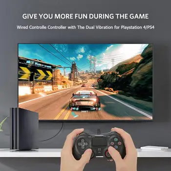 Laidinio Valdiklis su Dviguba Vibracija Playstation 4/PS4 Žaidimų Valdiklis Gamepad Joypad Aukštos Kokybės Žaidimas, Priedai