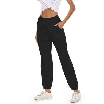 Laisvas Poilsiu Pločio Kojų SweatPants Moterų Kelnės Plus Size Soft Aukšto Liemens Kelnės Streetwear korėjos Atsitiktinis Yo-ga Ziajać