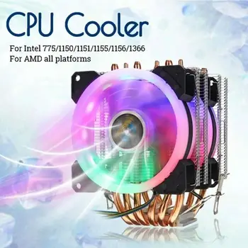 Lanshuo CPU Aušintuvo 6 Heatpipe 4-Pin RGB 2 Ventiliatoriai In-Tel 775/1150/1151/115 U8Z6