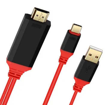 Larryjoe 2m USB 3.1 C Tipo HDMI Keitiklio Kabelį, Tipas C, HDMI Vaizdo Kabeliai Laido Viela Linijos Išmanųjį telefoną su HDTV