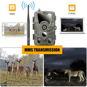 Lauko 2G 20MP 1080P MMS/SMTP/SMS HC801M 2g medžioklės Takas Kamera Laukinės gamtos nuotraukų spąstus 0.3 S Sukelti Medžiotojas fotoaparatas