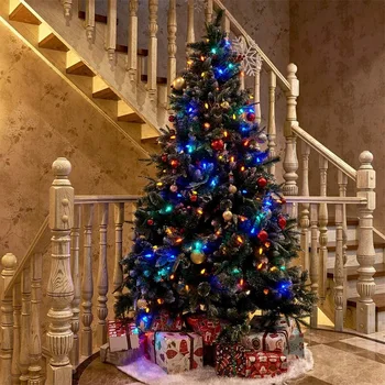 Lauko Led Kalėdų Medžio Šviesos Eilutės, 50 C9 Spalva Kalėdinės Lemputės Šviesos, Naudojamas vidaus Sodo Puošmena, JAV Plug