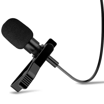 Lavalier Microphone Atvartas 3.5 mm Tipas C Lavalier Microphone Klipą Įvairiakryptė