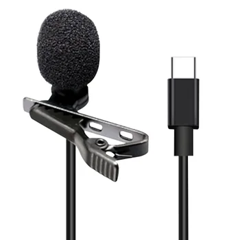 Lavalier Microphone Atvartas 3.5 mm Tipas C Lavalier Microphone Klipą Įvairiakryptė