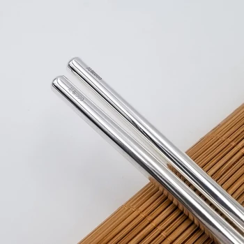 Lazdelės 999 sidabro lazdelės 52g sklandžiai tuščiaviduriai apvalios lazdelės stalo suaugusiųjų nešiojamų lazdelės