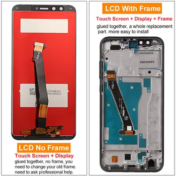 Lcd Garbę 9 Lite Ekranas, Touch Ekranas su Rėmu Naujas skaitmeninis keitiklis Stiklo plokštės Pakeitimas Huawei Honor 9 Lite LCD Ekranas