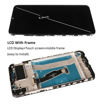 LCD Huawei Honor 9A ŽŪM-LX9N LCD Ekranas Jutiklinis Ekranas Pakeitimo skaitmeninis keitiklis Asamblėjos Huawei Y6P MED-LX9 LX9N LCD Ekranas