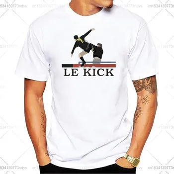 LE KI JY CANTONA JUOKINGA trumpomis rankovėmis T-shirt Viršuje, Medvilnės Lycra Vyrų marškinėliai Naujas 