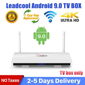 Leadcool Smart Android 9.0 TV Box RK3229 Quad Core 2.4 GHz WiFi H. 265 Media Player, Smart TV Box 1GB 8GB Leadcool Set Top Box