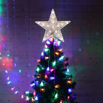 LED Apšvietimas Kalėdų Eglutė Topper Šviesą Žvaigždė Kalėdų Eglučių Papuošalai Šalies Namų Dekoracijos