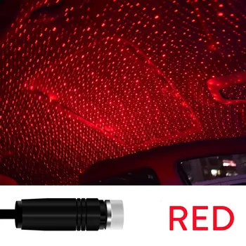 LED Automobilio Stogo Star Naktį Šviesos Reguliuojamas Kelių Apšvietimo Efektai USB Galaxy Lempa, Automobilis ir Namo Lubų Romantiškas Dekoro Žibintai