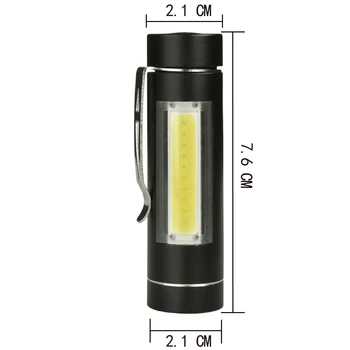 LED, COB MINI Žibintuvėlis LED Žibintuvėlis 1 Režimu naudoti 14500 Baterija Skaityti Kempingas darbo žibinto Nešiojamų Penlight Lauko