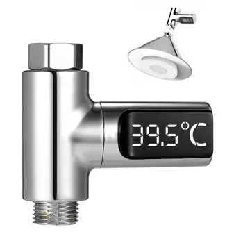 LED Ekranas, Vandens Dušo Termometras Savarankiškai Generuoti Elektros energijos, Vandens Temperatūra Stebėti Energijos Smart Meter