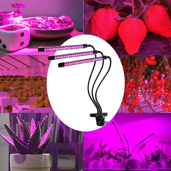 LED Grow Light USB Clip-on Fito Lempos Visą Spektrą Fitolampy Su Kontrolės Augalai, Sodinukai, Gėlių, Patalpų Fitolamp Augti Lauke
