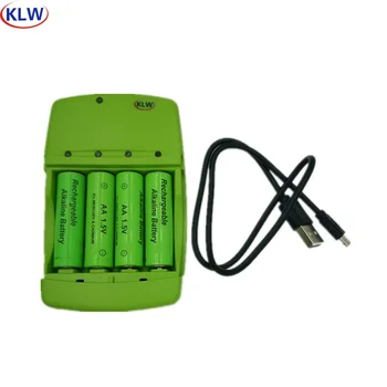 LED indikatorius USB smart Baterijų Kroviklis su LR03 AA AAA Alkaline LR6 1,5 V Įkrovimo Baterija (akumuliatorius žaislų protingas įkroviklis