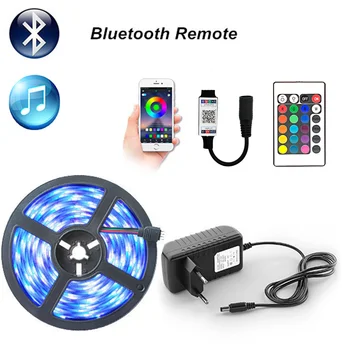 LED Juostelė 2835 5050 RGB Led Vandeniui Led Bluetooth WIFI Kontrolės Lankstus Šviesos Namų Kambarį, Lauko Dekoratyvinis Apšvietimas
