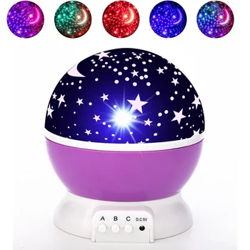 LED Nakties Šviesos Projektorius, Žvaigždėtas Dangus, Žvaigždės, mėnulis Meistras Vaikams, Vaikams, Kūdikių Miego Romantiška spalvinga Projekcija Led lempos dangaus meistras