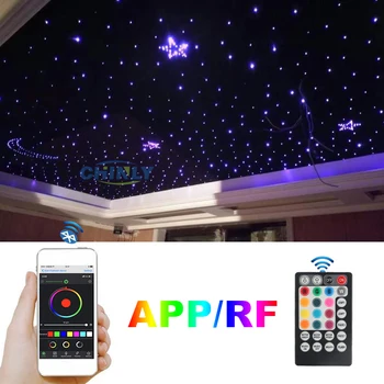 LED Optinio Pluošto Šviesos Rinkinys Smartfon APP 