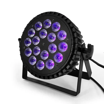 Led par šviesos 18x18W RGBWA UV 6in1 led plauti žibintai LED Butas Par Galite Scenos apšvietimas su Silent ventiliatorius 18x12w RGBW