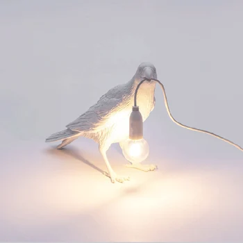 LED Paukščių Stalo Lempa USB Powered Varna Stalo Lempos Šiuolaikinės Derva Gyvenimo Kambario, Miegamasis Šviesos Sienos Sconce Namų Meno Dekoro D30