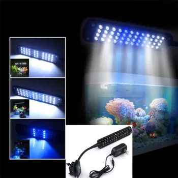 LED Įrašą Akvariumo Apšvietimą Rinkinys Žuvų Tankswhite & Blue 48 LED Super bright Akvariumo Lempos Žuvų Bakas