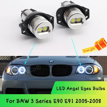 LED Žibintai Angel eyes Lempos lemputė 12W BMW 3 Serijos E90 E91 Pre-facelift 2005-2008 m.