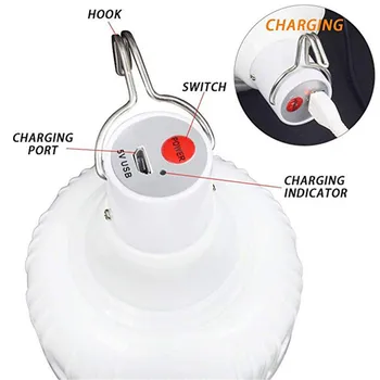 LED Žibintų Lauko Apšvietimas Nešiojamų Kempingas Šviesos USB Įkrovimo GRILIS Pėsčiųjų Lempos Ryškumas Reguliuojamas Žibintų Dropshipping