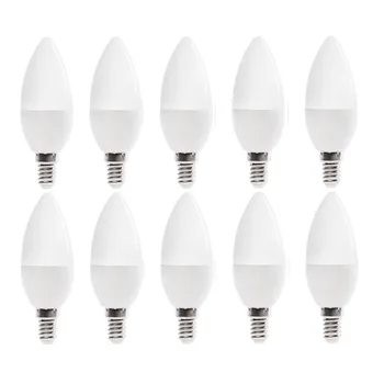 LED Žvakių Lemputė E14 LED Žvakė, Lempa, mažo Anglies dioksido kiekio technologijų gyvenimą SMD2835 kintamoji srovė 220-240V Šiltai balta/Balta Energijos Taupymo 1pc/aikštelė, Nemokamas pristatymas zk92