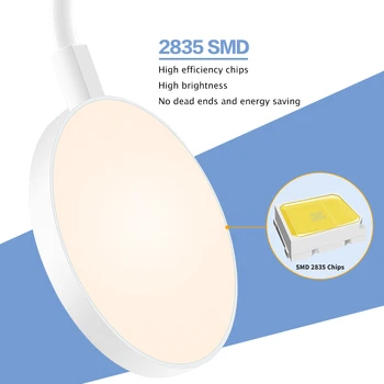 Lentelėje Šviesos diodų (LED) Nešiojamų Stalo Lempos 3 Spalvų Touch Pritemdomi Akių Apsauga Darbalaukio Smart Stalo Lempa 1200mAh Bateriją, Įkraunamą
