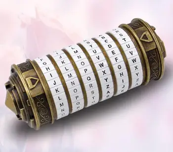 Leonardo da Vinčio kodą žaislai Metalo Cryptex spynos vestuvių, Gimtadienio dovanos Laišką Slaptažodį pabėgti kolegija rekvizitai