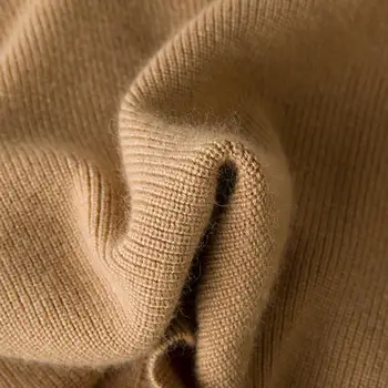 LHZSYY Rudenį, Žiemą V-Kaklo Ponios Naujo gryno Kašmyro Megztinis Mados Nereguliarus puloveriai vientisos Spalvos Megztiniai Ritininės atkarpoje
