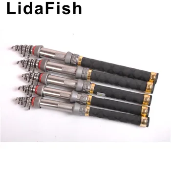 LidaFish Prekės ultra-trumpas anglies 1.3-2.4 M nešiojamų dizainas traukiasi tik 28cm MG ultra-light-ultra hard rock meškere