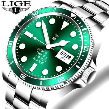 LIGE 2020 Spalva Vyrų Smart Žiūrėti Vandeniui sporto Širdies ritmo monitorius kraujo spaudimas Aktyvumo seklys luxury smart watch vyrams