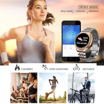 LIGE Naujas Moterų Smart Watch Vyrų Sporto Fitness Tracker 