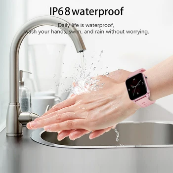 LIGE Naujas Pilnas Touch Screen Smart Watch Moterų Sporto Širdies ritmas, Kraujo Spaudimas IP68 Vandeniui Smartwatch relojes inteligentes