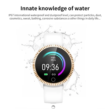 LIGE Smart Watch Vyrai Moterys Smartwatch Mados vandeniui Fitness Tracker Kraujo Spaudimas, Širdies ritmo Monitorius 