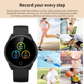 LIGE Smart Watch Vyrai Moterys Smartwatch Mados vandeniui Fitness Tracker Kraujo Spaudimas, Širdies ritmo Monitorius 