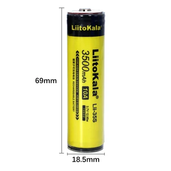 Liitokala Lii-35S Saugomų 18650 3400mAh Li-lon baterija su 2MOS PCB), 3,7 V, Žibintuvėlis