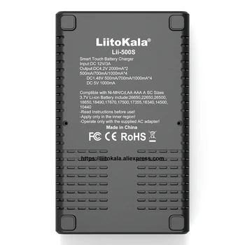 Liitokala Lii-500 Lii-PD4 Lii-500S LCD), 3,7 V 18650 18350 18500 21700 20700B 20700 14500 26650 AA NiMH ar ličio baterija Įkroviklis