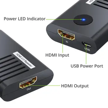 LiNKFOR 60M 4K 2160P 3D 2.0 HDMI Kartotuvo Paramos 4K 60Hz HDR 4: 4: 4 HDMI Kartotuvo HDMI 2.0 Extender Stiprintuvas Adapteris