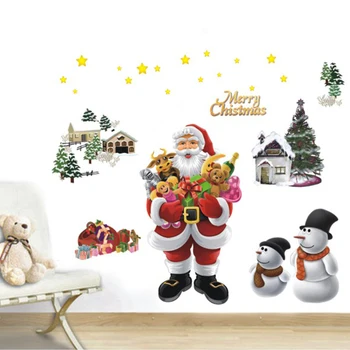 Linksmų Kalėdų Siena Lipdukas Santa Claus Nuimamas Sienų Lipdukai Meno Lipdukai Freskos 
