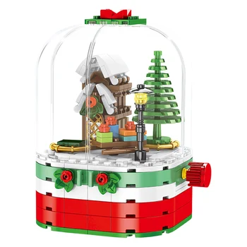 Linksmų Kalėdų Tema Santa Claus Statybos Blokus 