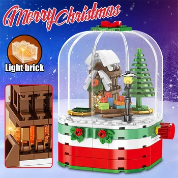 Linksmų Kalėdų Tema Santa Claus Statybos Blokus 
