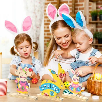 Linksmų Velykų Dekoro Medžio Velykų Triušis Kiaušiniai Ornamentu Easter Bunny Amatų Velykų Dekoracijas Namams, Vaikams, Dovanų Velykų Partija Pasisako
