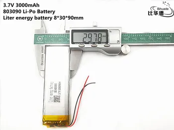 Litro energijos baterija Gera Qulity 3.7 V,3000mAH 803090 Polimeras ličio jonų / Li-ion baterija tablet pc BANKAS,GPS,mp3,mp4